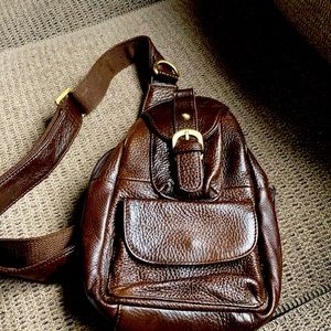 High quality Brown Leather Sling/ shoulder bag